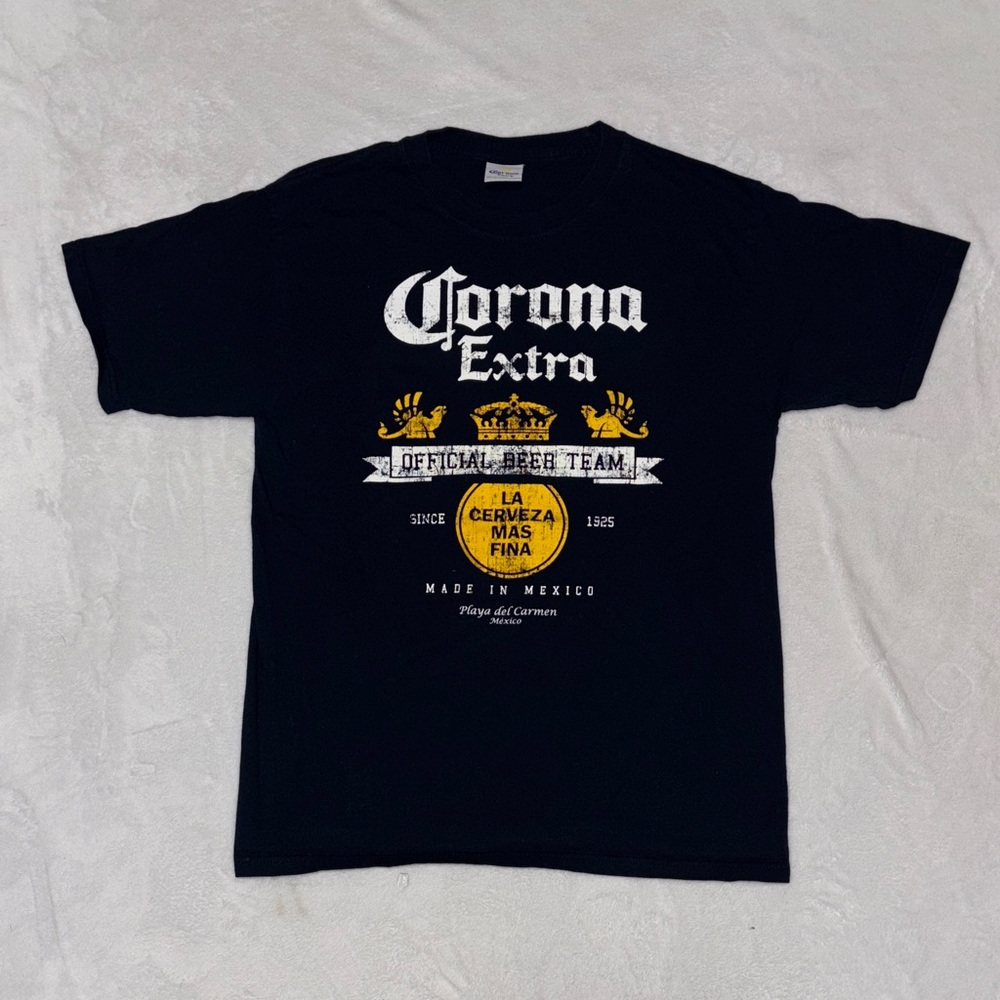 Corona extra navy blue  and Gold Short Sleeve Tee